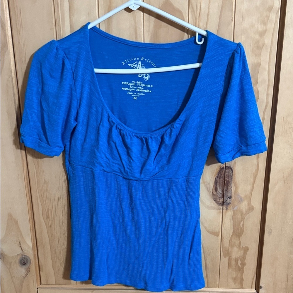 Allison Brittney Vibrant Blue Blouse